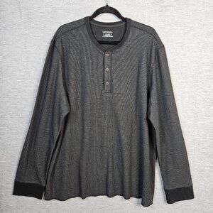 Untuckit Schrock Dark Gray Henley Button Up Top Men’s Size XXL